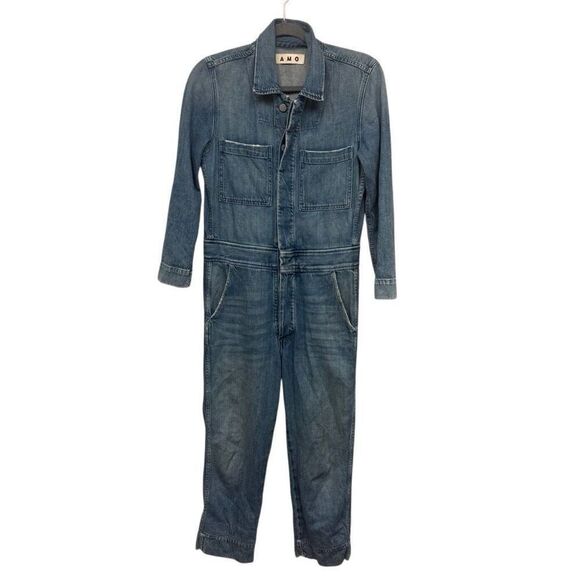 AMO Skip Denim Blue Jumpsuit size XS - Picture 1 of 5